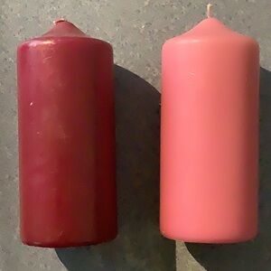 2 party lite 6” pillar candles 2 different scents